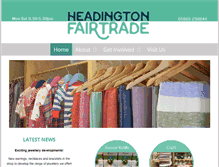 Tablet Screenshot of headingtonfairtrade.org.uk